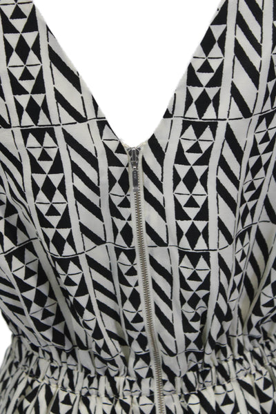 Madewell Women Blouson Silk Boat Neck Black Knee Length 3/4 Sleeve Dress Size 0