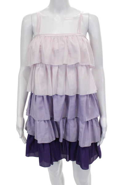 Erin Fetherston Women Trapeze Swing Dress Pink Sleeveless Mini Size 3