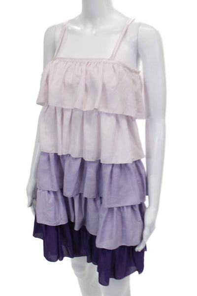 Erin Fetherston Women Trapeze Swing Dress Pink Sleeveless Mini Size 3
