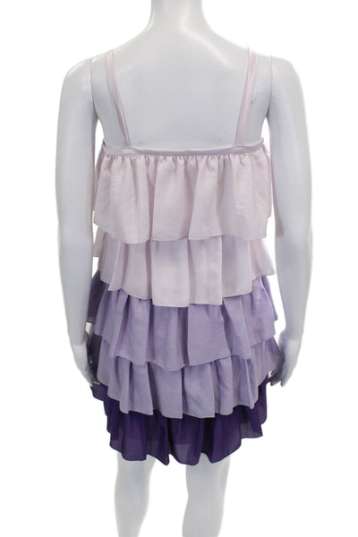Erin Fetherston Women Trapeze Swing Dress Pink Sleeveless Mini Size 3