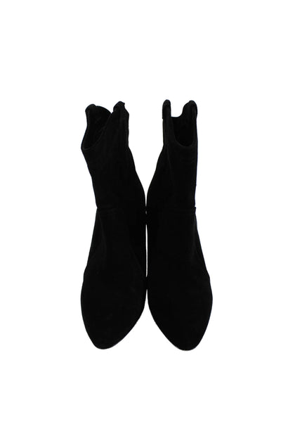 Ba&Sh Womens Suede Stiletto Heel Cowboy Ankle Boots Black Size 41 11