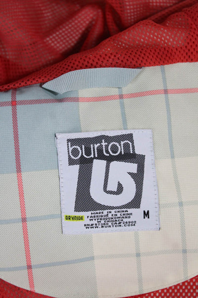 Burton Women Ski Jacket Multicolor Plaid Polyester Zip Long Sleeve Size M