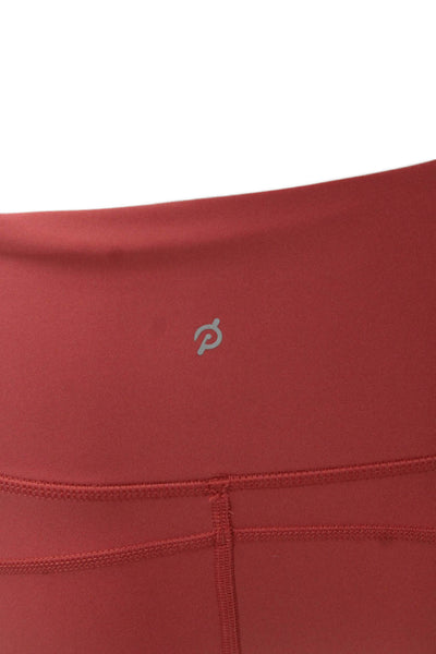 Peloton Women Ankle Red Nylon Leggings Size XS