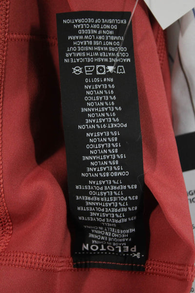 Peloton Women Ankle Red Nylon Leggings Size XS