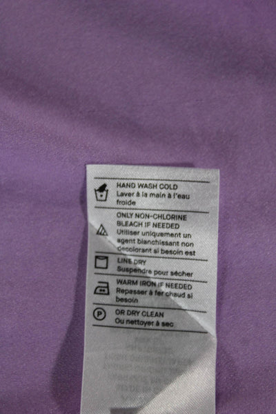 Vince Women Camisole Purple Scoop Neck Polyester Sleeveless Size 2XS