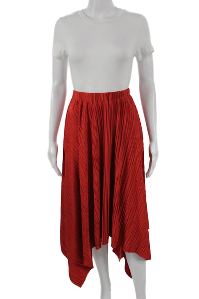Sunday In Brooklyn Womens A-Line Red Polyester Skirt Knee Length Size M