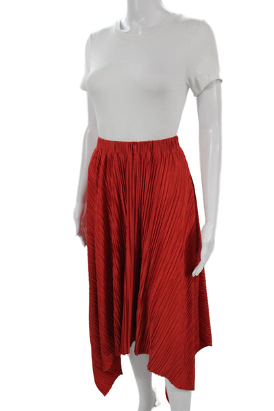 Sunday In Brooklyn Womens A-Line Red Polyester Skirt Knee Length Size M