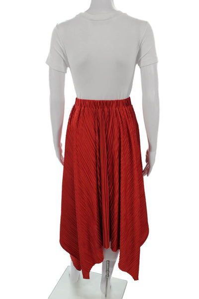 Sunday In Brooklyn Womens A-Line Red Polyester Skirt Knee Length Size M