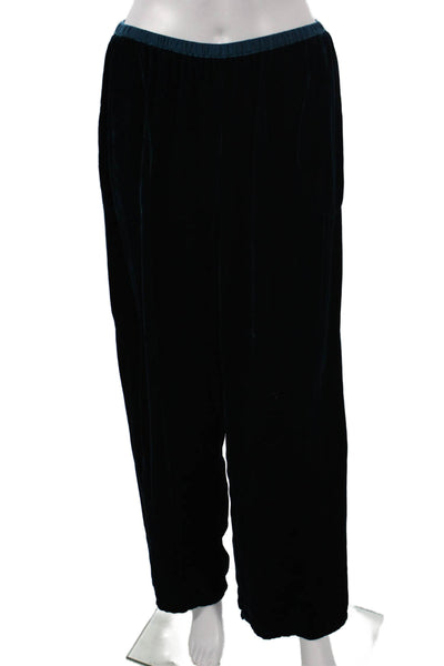 Kleen Womens Dress Pants Silk Blue Pull On Inseam 30 Size M