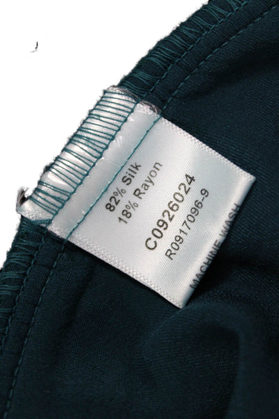 Kleen Womens Dress Pants Silk Blue Pull On Inseam 30 Size M