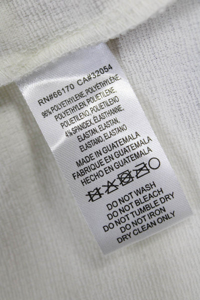 Current Air Womens Basic Blouse White Crew Neck 3/4 Sleeve Size M