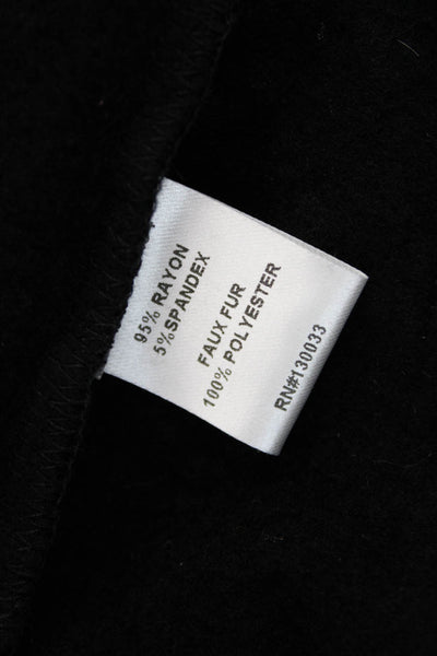 Capote Womens Rayon Boat Neck Long Sleeve Pullover Tunic Black Size L