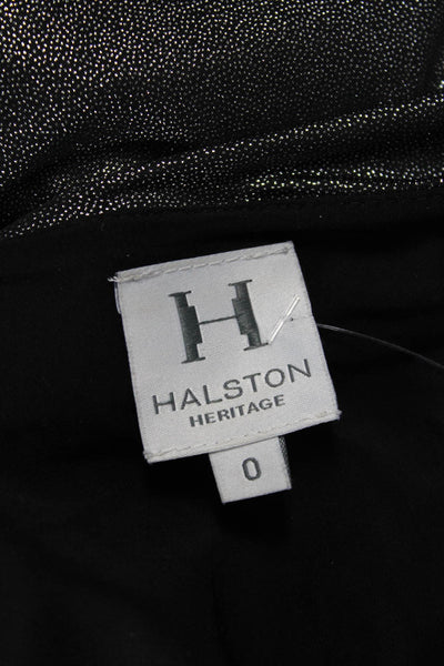 Halston Women Black One Shoulder Sleeveless Tunic Polyester Size 0