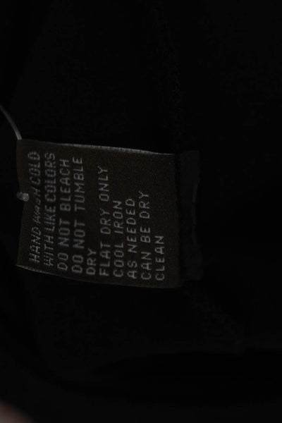 J. Mclaughlin Womens Black Cowl Neck Short Sleeve Shift Dress Size M
