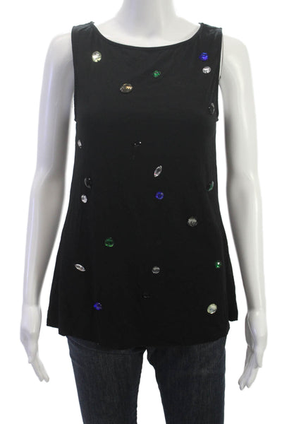 Bailey 44 Womens Basic Boat Neck Tank Black Polyester Size M