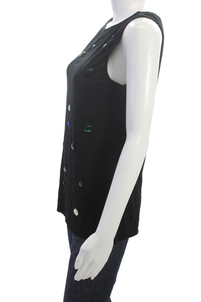 Bailey 44 Womens Basic Boat Neck Tank Black Polyester Size M
