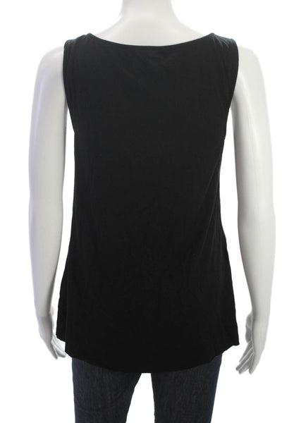 Bailey 44 Womens Basic Boat Neck Tank Black Polyester Size M