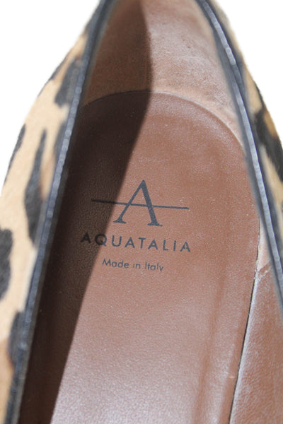 Aquatalia Women's Pointed Toe Animal Print Pumps Shoes Size 8.5