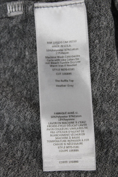 Current/Elliott Women Basic Off the Shoulder Gray Short Sleeve Blouse Size 1
