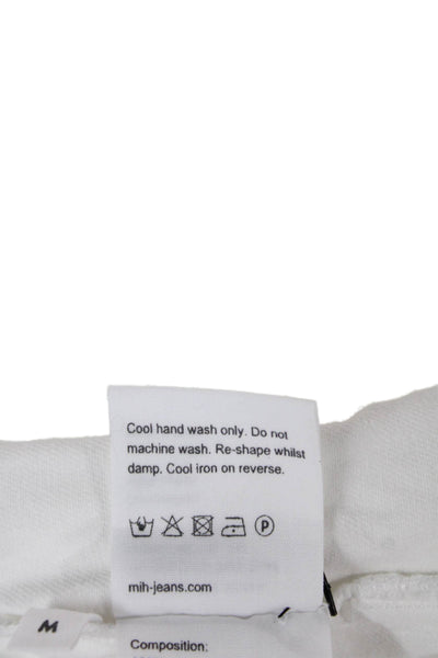 MiH Jeans Womens Shirt Dress White Cotton Collared Long Sleeve Size M