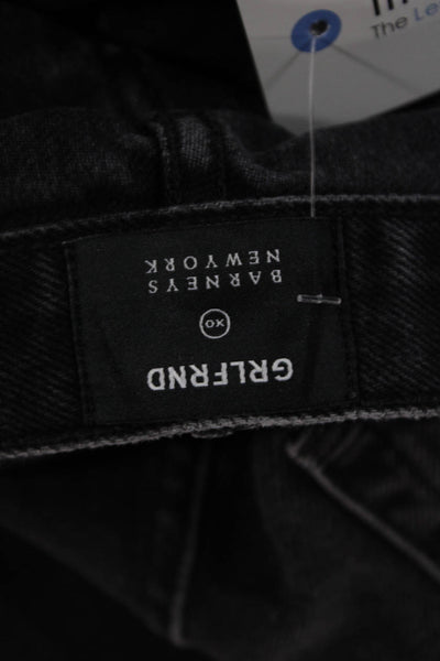 Grlfrnd Women Mom Jeans Black High Rise 100% Cotton Size 31