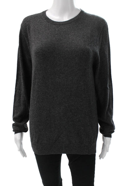 J Crew Women Cashmere Pullover Sweater Gray Crewneck Long Sleeve Size S