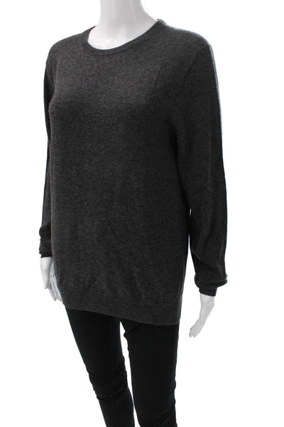 J Crew Women Cashmere Pullover Sweater Gray Crewneck Long Sleeve Size S