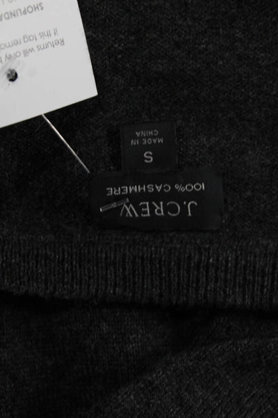 J Crew Women Cashmere Pullover Sweater Gray Crewneck Long Sleeve Size S