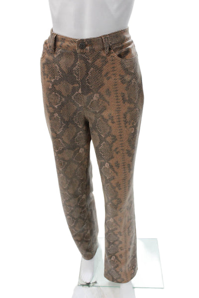 AFRM Womens Pantsuit Multicolor Animal Print Polyester Button Size M