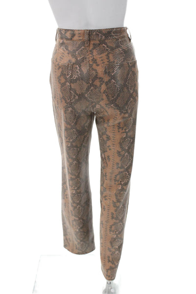AFRM Womens Pantsuit Multicolor Animal Print Polyester Button Size M