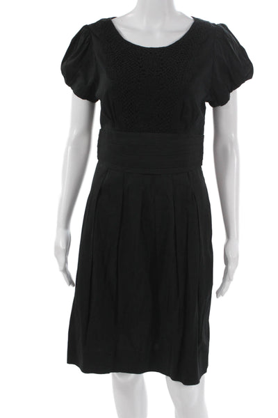 BCBGMAXAZRIA Womens A-Line Black Midcalf Dress Size 8