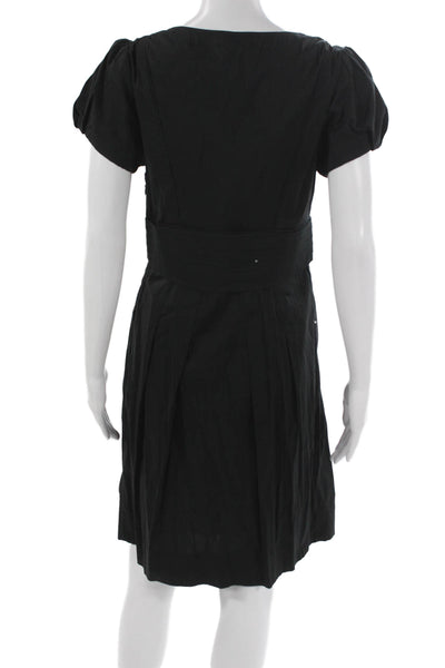 BCBGMAXAZRIA Womens A-Line Black Midcalf Dress Size 8