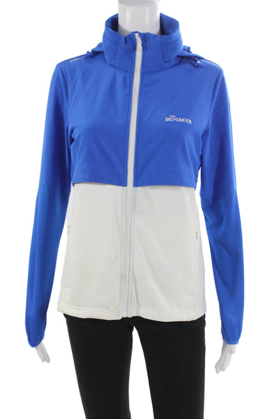 RLX Ralph Lauren Women Blue Colorblock Windbreaker Zip Polyester Size XS
