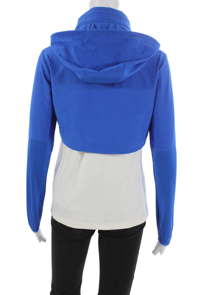 RLX Ralph Lauren Women Blue Colorblock Windbreaker Zip Polyester Size XS