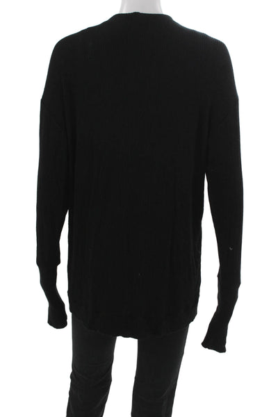 Sablyn Women Black V Neck Viscose Cardigan Long Sleeve Size S