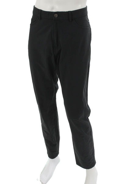 Kjus Mens Black Polyamide Button Pants Slacks Size 38