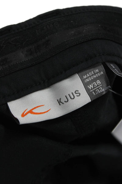 Kjus Mens Black Polyamide Button Pants Slacks Size 38