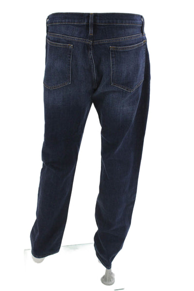 Frame Mens Straight Jeans Blue Cotton Blend Button Fly Size 36