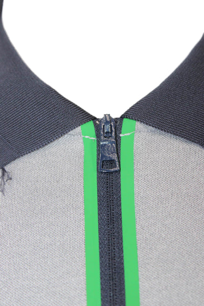 G/Fore Mens Basic Gray Collared Short Sleeve Polyester Polo Size M