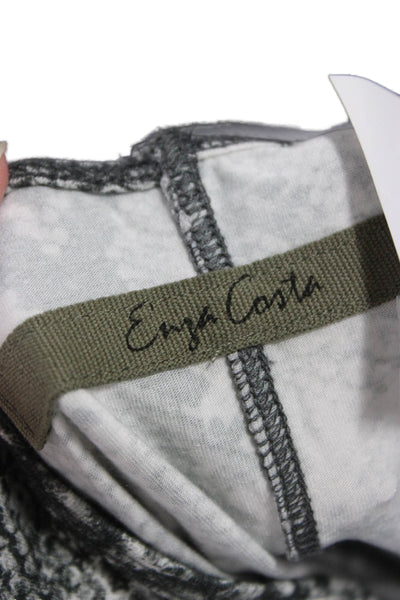 Enza Costa Womens Animal Print Viscose Scoop Neck Sleeveless Tank Size S