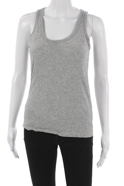 Rag & Bone Womens Gray Scoop Neck Sleeveless Basic Tank 100% Cotton Size XS