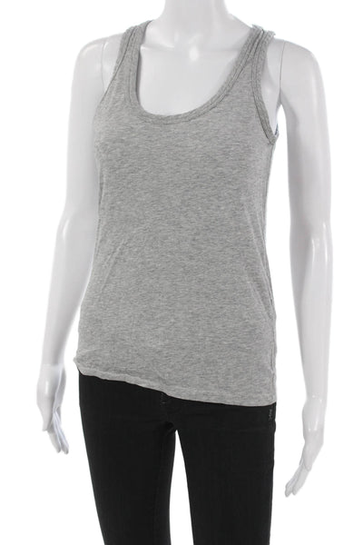 Rag & Bone Womens Gray Scoop Neck Sleeveless Basic Tank 100% Cotton Size XS