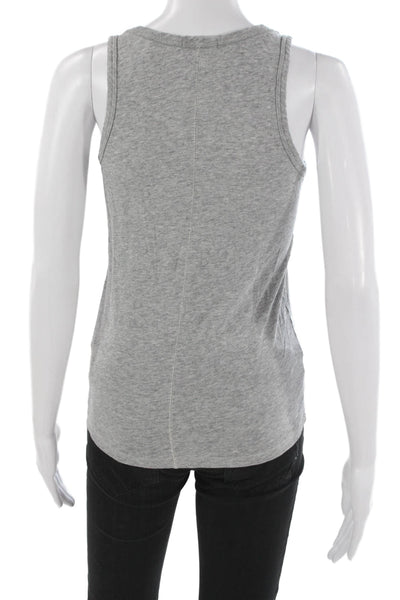 Rag & Bone Womens Gray Scoop Neck Sleeveless Basic Tank 100% Cotton Size XS