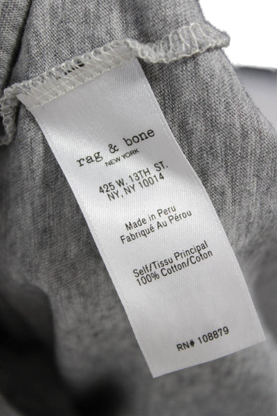 Rag & Bone Womens Gray Scoop Neck Sleeveless Basic Tank 100% Cotton Size XS