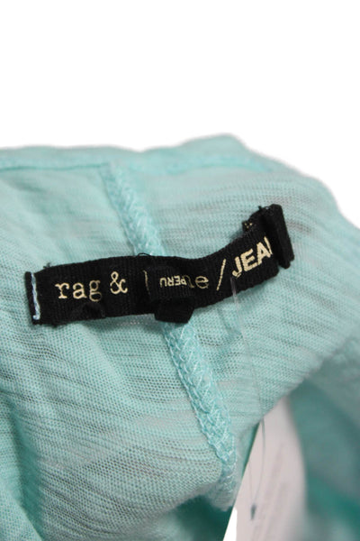 Rag & Bone Jean Womens Basic Green Cotton Scoop Neck Sleeveless Tank Size S