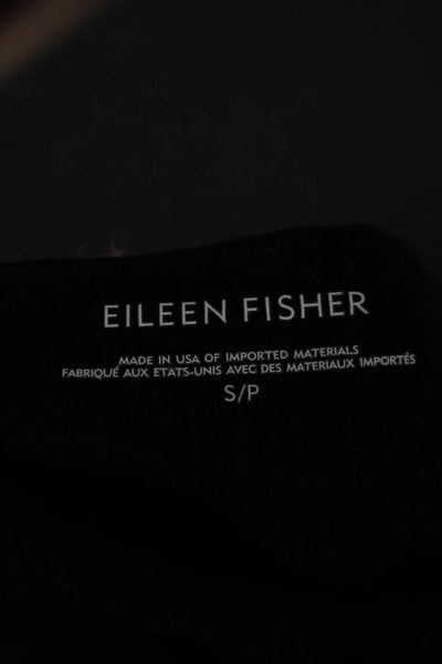 Eileen Fisher Womens Black Cotton Scoop Neck Sleeveless Jumpsuit Petite Size S