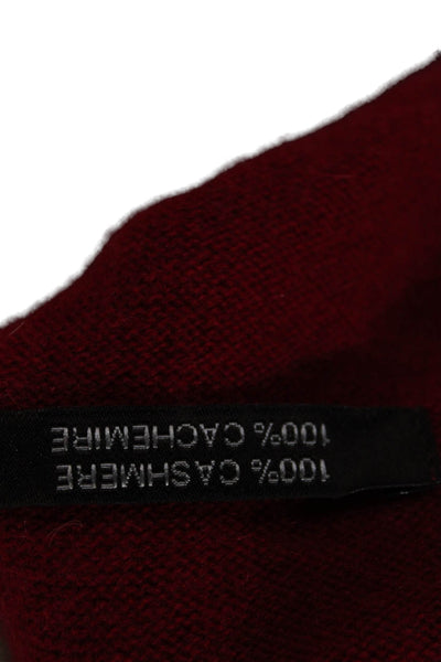 Black Brown 1826 Mens Red Cashmere V Neck Pullover Sweater Long Sleeve Size L