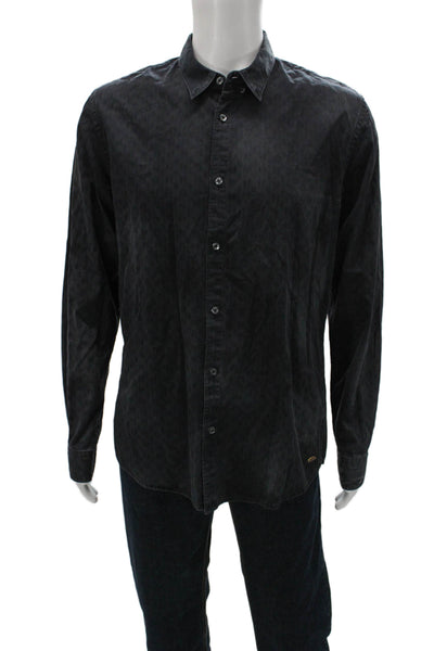 Scotch & Soda Mens Long Sleeve Animal Print Shirt Button-Up Size XL