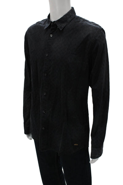 Scotch & Soda Mens Long Sleeve Animal Print Shirt Button-Up Size XL