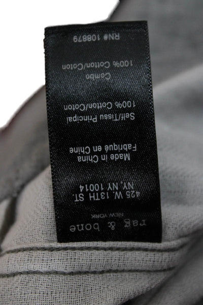 Rag & Bone Mens Gray Collared Long Sleeve Cotton Button-Up Shirt Size XL